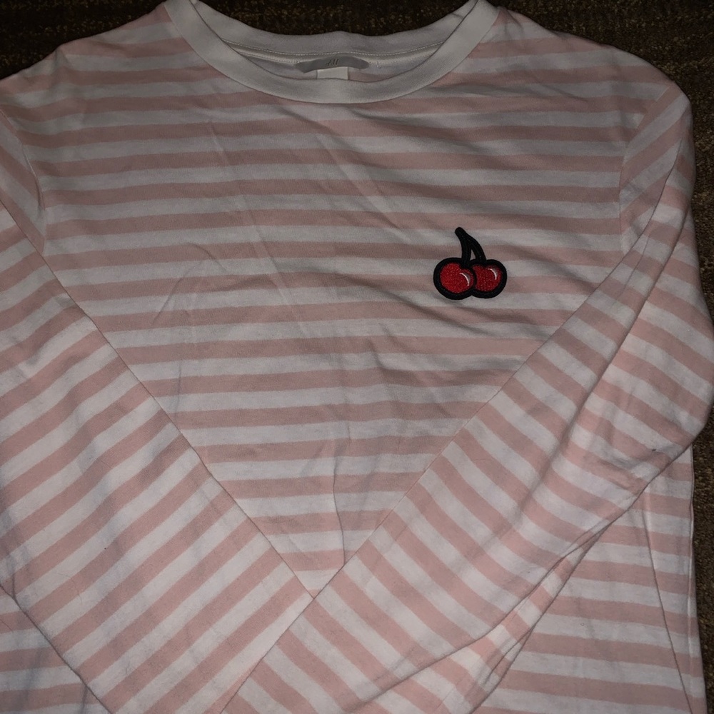 H&M Striped Cherry Tee